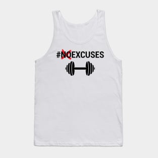 NO EXCUSE GYM FUNNY Tank Top